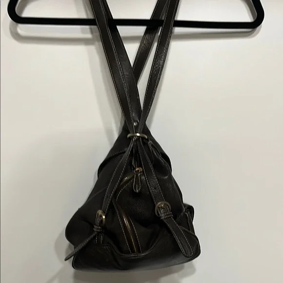 JONES NEW YORK Black Leather backpack - Picture 4 of 9